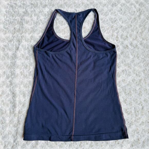 Gap Fit Womens Cotton Lycra Faded Ink Blue Racerback Tank Top Size Small Vintage - Picture 4 of 8
